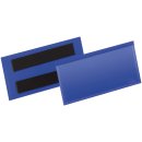 Kennzeichnungstasche-magnetisch,100x38 mm,PP,dokumentenecht,dunkelblau,50 Stk