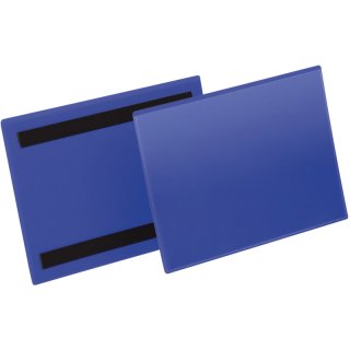 Kennzeichnungstasche-magnetisch,A5 quer,PP,dokumentenecht,dunkelblau,50 Stk