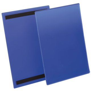 Kennzeichnungstasche-magnetisch,A4 hoch,PP,dokumentenecht,dunkelblau,50 Stk