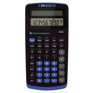 Taschenrechner TI-30 ECO RS, Solar-Energie, 79 x 153 x 18 mm