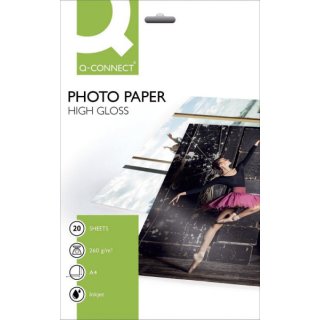 Inkjet-Photopapiere - A4, hochglänzend, 260 g/qm, 20 Blatt