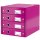 Leitz Schubladenbox WOW Click &amp; Store - 4 Laden, pink