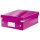 Leitz Archivbox WOW Click &amp; Store - A5, mit Trennw&auml;nden, pink