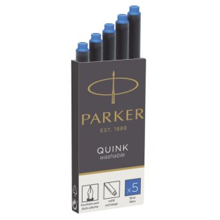 Tinte für Füllhalter Quink Tintenpatrone, königsblau, 5 Patronen