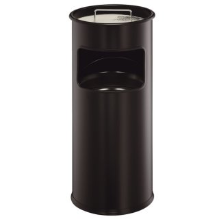 Standascher mit Sandschale METALL rund, 260x620mm (ØxH), 17 l, schwarz