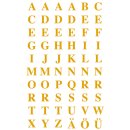 3721 Buchstaben-Etiketten-A-Z,7,5 mm,gold,selbstkl.,witterungsbest.120 Etiketten
