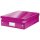 Leitz Archivbox WOW Click &amp; Store - A4, mit Trennw&auml;nden, pink