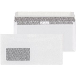 Briefumschläge DIN lang (220x110 mm),mit Fenster,selbstklebend,72 g/qm,25 Stk
