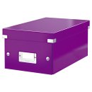 Leitz Archivbox WOW Click & Store - DVD, violett