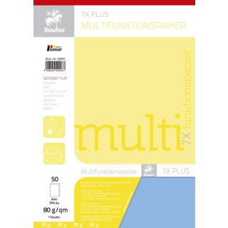 Multifunktionspapier 7X PLUS - A4, 80 g/qm, blau, 50 Blatt