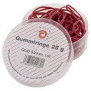 Gummiringe - &Oslash;50 mm, Dose mit 25g, rot