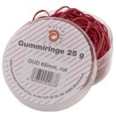 Gummiringe - &Oslash;65 mm, Dose mit 25g, rot
