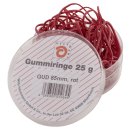 Gummiringe - &Oslash;85 mm, Dose mit 25g, rot