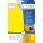 Herma 8035 Signal-Schilder strapazierf&auml;hig A4 &Oslash; 85 mm rund gelb stark haftend Folie matt wetterfest 150 St.