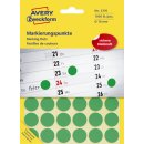 Avery Zweckform® 3376 Markierungspunkte, 18 mm, 22 Blatt/1.056 Etiketten, grün