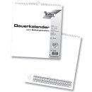 Bastelkalender - 23 x 24 cm, weiß, 1 blanko Deckblatt + 12 Monatsblätter