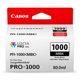 CANON PFI-1000MBK TINTE MATT- SCHWARZ PRO-1000 #0545C001, Kapazität: 80ML