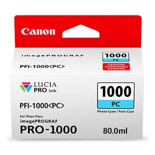 CANON PFI-1000PC TINTE PHOTO- CYAN PRO-1000 #0550C001, Kapazität: 80ML