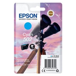 EPSON EXPRESSION HOME INK 502 WORKFORCE CYAN, Kapazität: 3,3ML