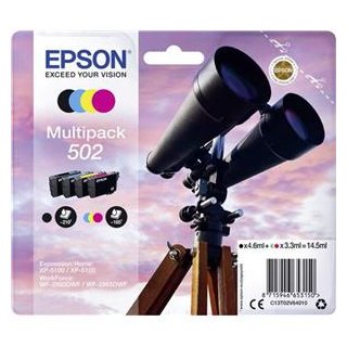 EPSON EXPRESSION HOME INK 502 4-COLOUR-MULTIPACK C/M/Y/K, Kapazität: 14,5ML