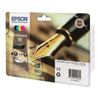 EPSON DURABRITE ULTRA INK 16 4-COLOUR-MULTIPACK C/M/Y/K, Kapazität: 14,7ML