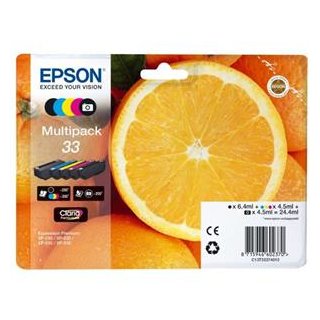 EPSON CLARIA PREMIUM INK 33 5-COLOUR-MULTIPACK EXPRESSION, Kapazität: 24,4ML