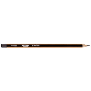 Bleistift BLACKPEPS, B, schwarz/orange
