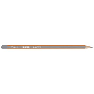 Bleistift BLACKPEPS, H, lichtgrau/orange