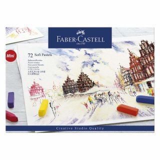 Faber-Castell Creative Studio Softpastellkreiden Mini, 72 Farben sortiert im Kartonetui