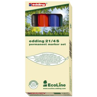 21 Permanentmarker EcoLine - nachfüllbar, 1,5 - 3 mm, sortiert