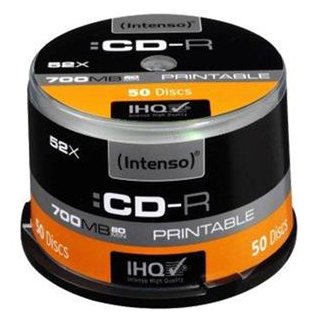 CD-R 80/700 52x SP (50) Print INTENSO 1801125, Kapazität: 700MB