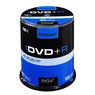 DVD+R 4,7GB 16x SP (100) INTENSO 4111156, Kapazität: 4,7GB
