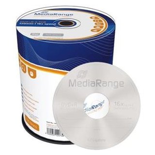 DVD+R 4,7GB 16x(100) MediaRange DVD+R Cake, Kapazität: 4,7GB