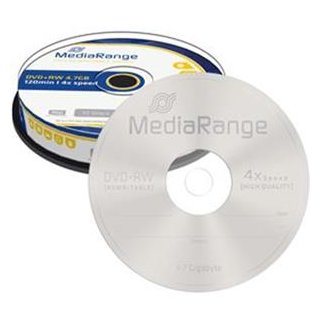 DVD+RW 4,7GB 4x(10) MediaRange DVD+RW Cake, Kapazität: 4,7GB