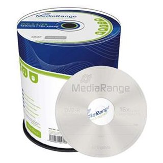 DVD-R 4,7GB 16x(100) MediaRange DVD-R Cake, Kapazität: 4,7GB