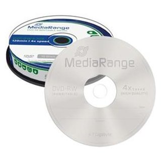 DVD-RW 4,7GB 4x(10) MediaRange DVD-RW Cake, Kapazität: 4,7GB