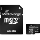 mSDXC 64GB Class10 + Adapter MediaRange Speicherkarte,...
