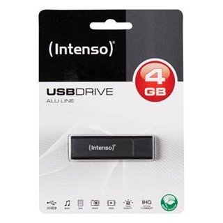 USB Drive 2.0 Alu 4GB anthra INTENSO USB STICK 3521451, Kapazität: 4GB