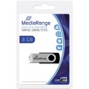 Flash Drive 8GB MediaRange USB2.0 Stick, Kapazität: 8GB