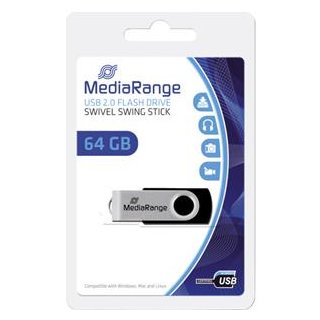 Flash Drive 64GB MediaRange USB2.0 Stick, Kapazität: 64GB