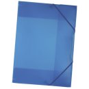 Sammelmappe mit Gummiband, DIN A3, transparent, blau