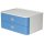 SMART-BOX ALLISON Schubladenbox - stapelbar, 2 Laden, wei&szlig;/hellblau