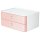 SMART-BOX ALLISON Schubladenbox - stapelbar, 2 Laden, wei&szlig;/flamingo rose