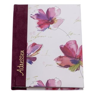 Adressbuch Blume Aquarell - A6, 96 Seiten