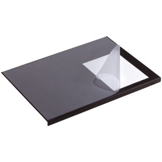 DURABLE Schreibunterlage mit Kantenschutz + transparenter Abdeckung,650x500mm,schwarz