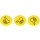 Moderationskarte Wertungssymbol, Daumen, gelb, 100 St&uuml;ck