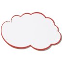 Moderationskarte, Wolke, 620 x 370 mm, weiß mit rotem Rand, 20 Stück