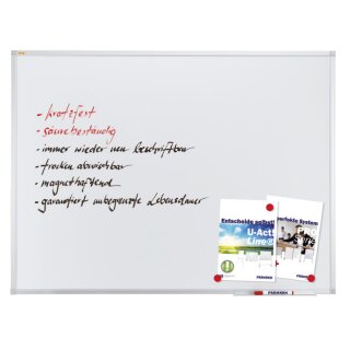 X-tra!Line® Whiteboard -200 x 100 cm, magnetisch, weiß emailliert