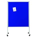 Multiboard XL Whiteboard/Flipchart - 150 x 120 cm, weiß/blau, mit Rollen