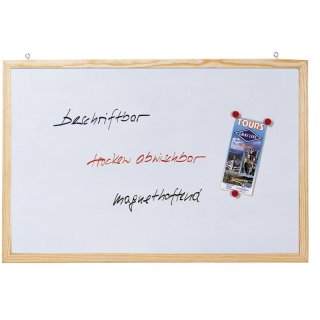 Magnetische Schreibtafel Memoboard, Wandbefestigung, 80 x 60 cm